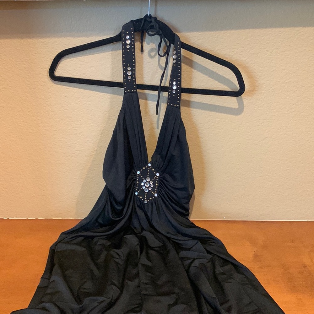 Black halter dress. Size Med A.B.S